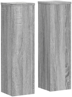 vidaXL Pflanzenständer 2 Stk. Grau Sonoma 17x17x60 cm Holzwerkstoff 852938
