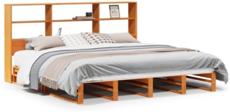 vidaXL Massivholzbett ohne Matratze Wachsbraun 200x200 Massivholz 3323934