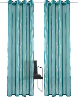 my home Gardine Dimona, Ösen (2 St), transparent, Voile, 2er-Set, transparent, Voile, Polyester