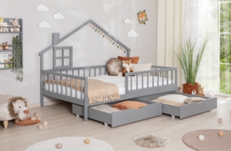 Hausbett Bodenbettt "Loki" 120x200 Kiefer Massiv