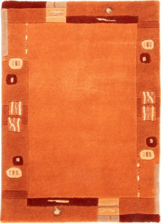 Morgenland Nepal Teppich - 90x60 cm - orange