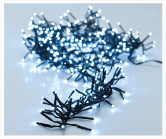 Spetebo LED-Lichterkette Büschel Lichterkette kalt weiß - 8,5 m / 1152 LED, 1152-flammig, Baum Beleuchtung mit Controller und Speicherchip – Indoor / Outdoor