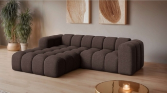 OTTO home Ecksofa KALLIE Design-Sofa mit Wellenunterfederung, Bubble-Optik, 248/186/72cm, moderne Steppung, hoher Sitzkomfort und modernes Design