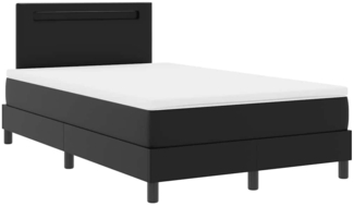 vidaXL Bettgestell mit Matratze Schwarz 120 x 190 cm Kunstleder 3339040