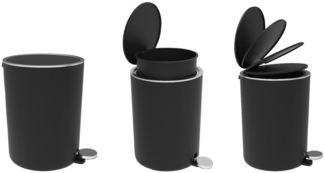 Bischof Kosmetikeimer Design Bad, Ø 21 cm, Höhe 28 cm, Fassungsvermögen 5,5 l