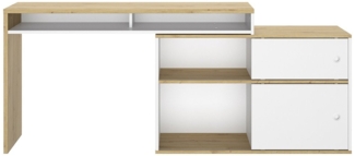 Calicosy Büromodul Modula - L203/130 x H76/62 x P45 cm - Helles Holz