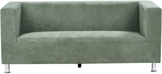 beliani 'FLORO' 3-Sitzer Sofa, Stoff grün, 74 x 83 x 179 cm