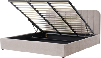 Bett mit Stauraum Stoff CHALLANS 180 x 200 cm Beige