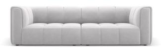 Micadoni Modulares Sofa Serena 3-Sitzer Samtstoff Silber