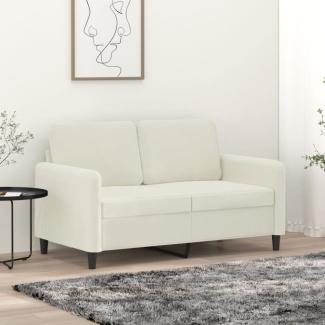 vidaXL 2-Sitzer-Sofa Creme 120 cm Samt 359440