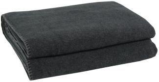 Zoeppritz Basis Soft-Fleece anthracite mel. blanket 960 65% Polyester, 35% Viscose 160x200 103291