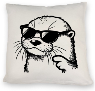 speecheese Dekokissen Cooler Otter mit Sonnenbrille Kissen