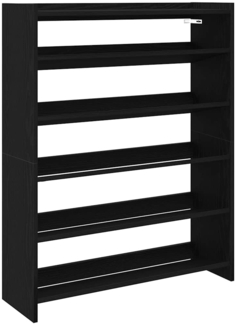 vidaXL Schuhregal Schwarz 80x25x100 cm Holzwerkstoff 859897