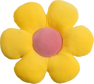 MAGMA Formkissen Blume MINNIE Cordsamt Gelb