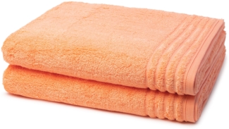 Vossen Vienna Style Supersoft 2 tlg. Frottier-Set - 2 X Duschtuch (67 X 140cm) - 620 g/m2 - Apricot