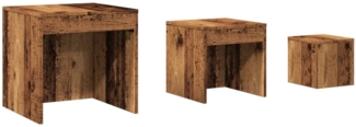 vidaXL Satztische 3 Stk. Altholz-Optik Holzwerkstoff 856686