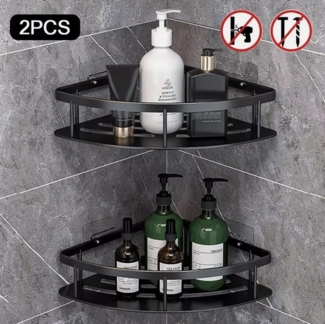 Athlix Duschregal 2 Stk. Duschablage Duschregal ohne Bohren Badezimmer Organizer