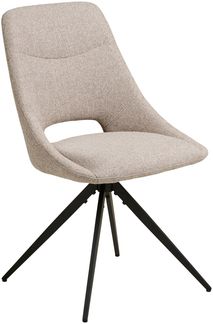 Esszimmerstuhl >Dokka< (2er-Set) 360° Drehfunktion, in Sand - 52x87,5x57,5 (BxHxT)