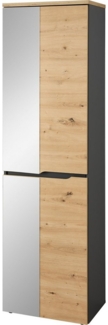 OTTO home Garderobenschrank Fargo Garderobenschrank, 55/192/38 (B/H/T cm) (1-St) 4 türig, Spiegel, Softclose, Kleiderstange