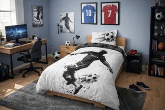 texpot Bettwäsche Fussball Kicker Bettwäsche Garnitur, 2 teilig