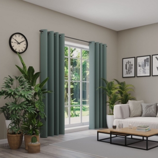 Neutex for you! Verdunkelungsvorhang INSULA (1 St), Ösen, abdunkelnd, Uni-Dimout für starke Verdunklung, nach Maß