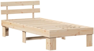 vidaXL Bettgestell mit Kopfteil Braun 75 x 190 cm 872467