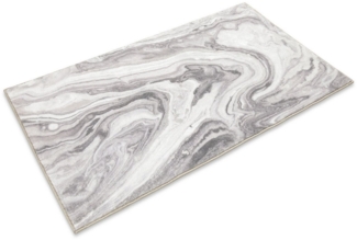 Wecon home Badematte Jani, Höhe 5 mm, Polyester, rechteckig, Marmor Design, waschbar, rutschfest, schnell trocknend, Badteppich