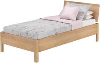 Metallfreies Einzelbett aus Buchenholz 100x200 mit wählbaren Zubehör V-60.93-10ohne Zubehör