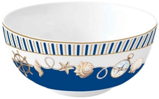 EasyLife Müslischale Blue Lighthouse, Porzellan, Spülmaschinengeeignet, Mehrfarbig, Motiv: Leuchtturm