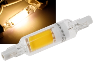 LED Strahler R7s "Glas RS78"360°, 480lm, 78mm, 2900k / warmweiß