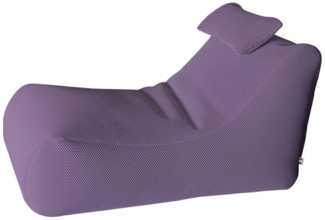 Dmora Pouf Міhck, Mehrzwecksessel, Sitzsack, Hockerhocker, Made in Italy, 70x120 h65 cm, Lila