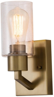 Kichler KL-DERYN1-NBR Wandleuchte Deryn E27 60W Stahl, Glas klar; natürliches Messing L:13. 5cm B:11. 4cm Ø11. 4cm dimmbar