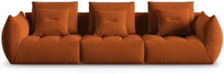 Micadoni Sofa Bloom 4-Sitzer Samt Terrakotta
