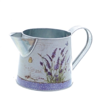 Linoows Pflanzkübel Pflanzenkanne, Lavendel Kanne, Pflanztopf, Blumentopf (Set), Pflanzengefäß aus Metall