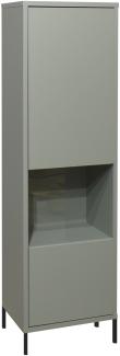 Vitrinenschrank Erna 41x32x147 Pinie Green matt Lack 14750-Q