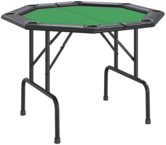 vidaXL Pokertisch Klappbar 8 Spieler Grün 108x108x75 cm 80404