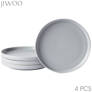 JIWOO Teller 4er,Ø21.3cm,Salatteller,Dessertteller,Vorspeisenteller,Brotteller, (4 St), Mikrowellengeeignet,Spülmaschinengeeignet,Stapelbares Design