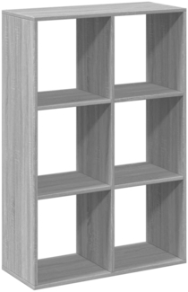 vidaXL Raumteiler-Bücherregal Grau Sonoma 69,5x29x103,5 cm 858017