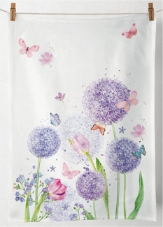 Ambiente® Geschirrtuch Flower beauty, (1-tlg, 1-teilig), Geschirrtücher ca. 50x70 cm Baumwolle