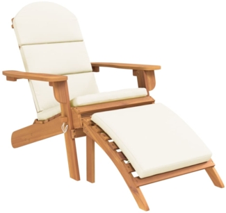 vidaXL Adirondack-Gartenstuhl mit Fußstütze Massivholz Akazie 360033