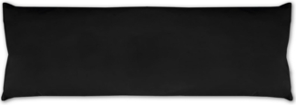 Seitenschläfer Kissenhülle Kissenfüllung Körperkissen, bequem und anschmiegsam in vielen verschiedenen Farben erhältlich (ca. 40x120 cm / schwarz - jet black)