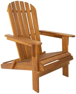 Prestige Gartenliege klappbarer Liegestuhl Adirondack Akazie, ca. 84 x 69 x 93 cm - Braun, 1x Liegestuhl, Montagematerial, Anleitung, Geöltes Akazienholz, vielseitig einsetzbar