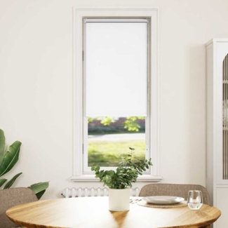vidaXL Verdunkelungsrollo Weiß 50x175cm Stoffbreite 45,7 cm Polyester 4011924