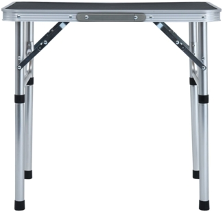 vidaXL Klappbarer Campingtisch Grau Aluminium 60x45 cm 48180