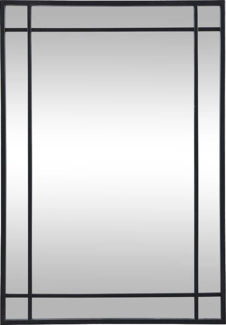 Vente-unique - Spiegel Industriell - 60 x 86,5 cm - Metall - Schwarz - HISAE