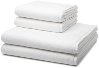 Ross Sensual Skin 4 tlg. Frottier-Set - 2 X Handtuch (50 X 100cm), 2 X Duschtuch (75 X 140cm) - 500 g/m2 - Weiß