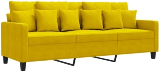 vidaXL 3-Sitzer-Sofa Gelb 180 cm Samt 359319