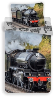 Dampflokomotive Design Kuschelige Bettwäsche Baumwolle, 140x200 cm & 70x90 cm