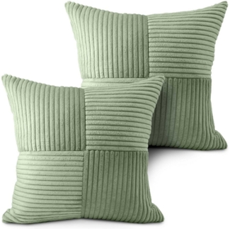 Amilian Kissenbezüge - 2er Set Kissenhüllen - Zierkissenbezüge - Kissenbezug, (2 Stück), 40x40 cm, Kissenhülle für Kissen, Dekokissen, Zierkissen, Sofakissen