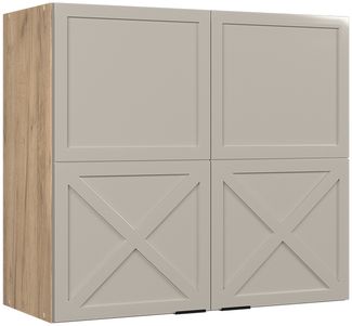 Küchenglasschrank Fame-Line GrauBeige 80 cm Vicco